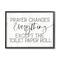 Stupell Industries Prayer Changes Everything Funny Bathroom Quote Framed Giclee Art